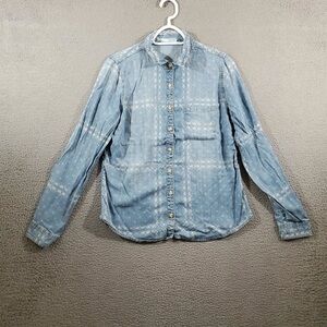 💜 Maurices Denim Blue Button Down Shirt